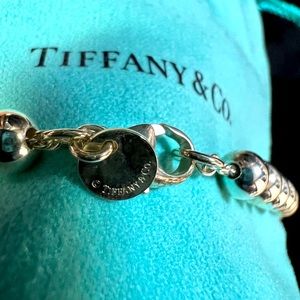Tiffany & Co silver hardwear graduated ball necklace NWOT